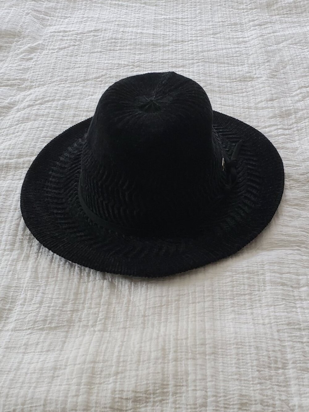 Anne Klein Soft Black Woven Hat